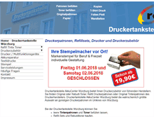 Tablet Screenshot of druckertankstelle-wue.de